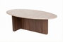Nordure Mesa de café Orba - Travertino, Venezia Walnut